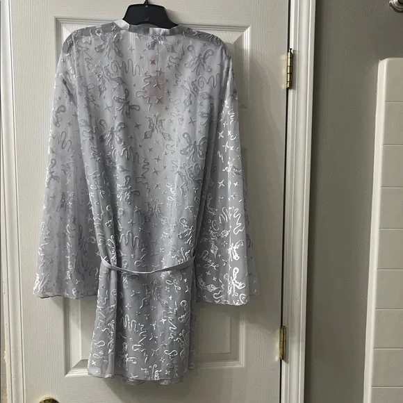 🔥🔥🩶🩶Savage X Fenty Sheer SEXY Gray Robe‼️ - Picture 7 of 9